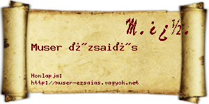 Muser Ézsaiás névjegykártya